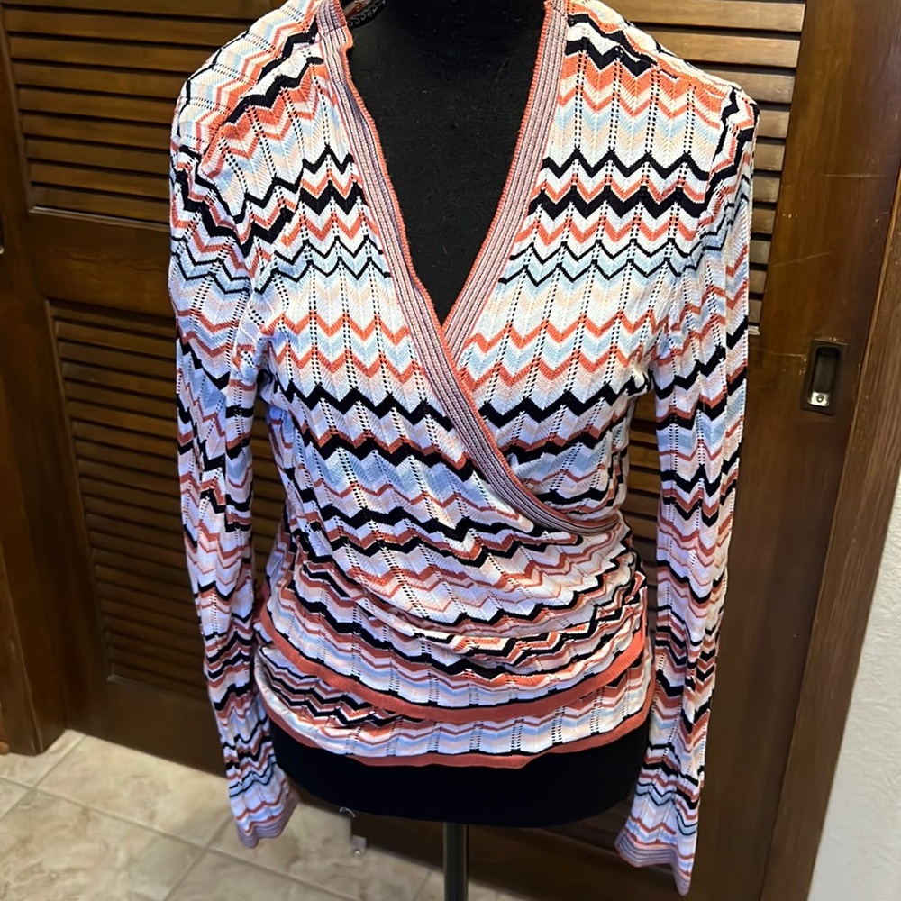 Lascana Boho Wrap Look Cardigan Sweater Size L